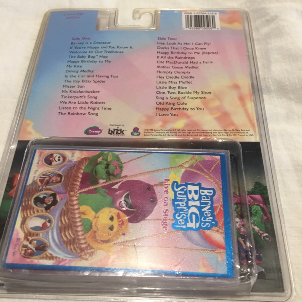 Barney’s Big Surprise Live on Stage Cassette Tape NEW Factory Sealed 1998 RARE